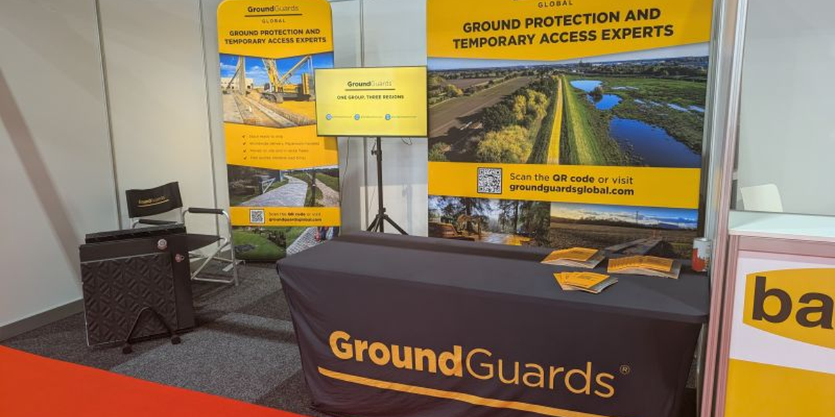 GroundGuards Global stand at IRE Maastricht 2026 showcasing ground protection and temporary access solutions